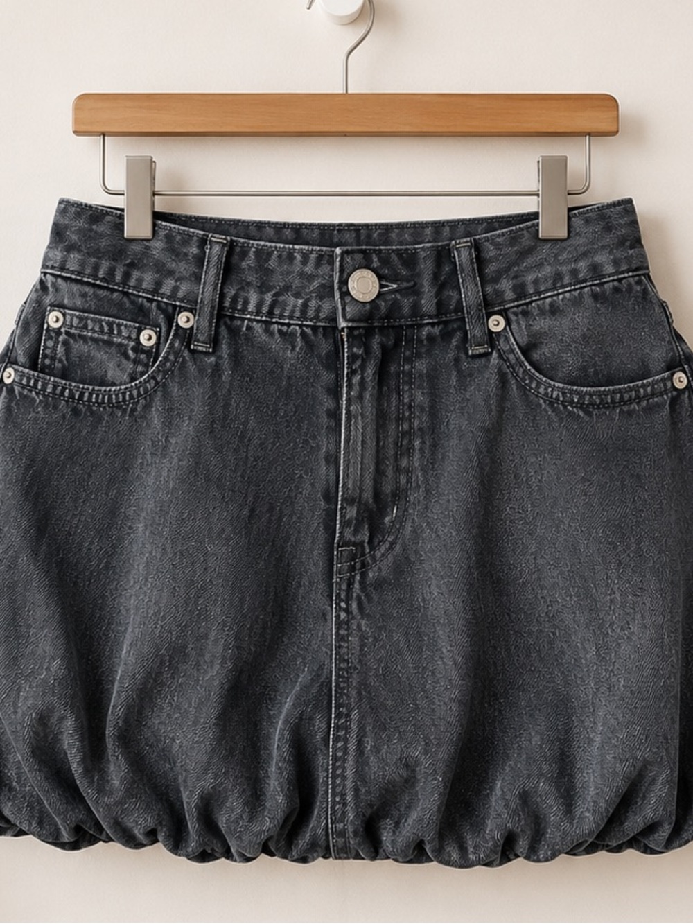 Dark Denim Bubble Skort